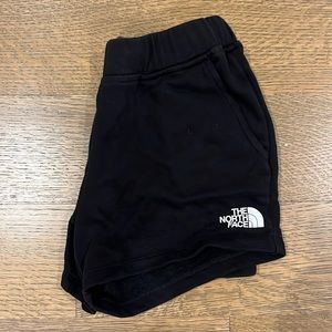 Black North Face sweatpant shorts